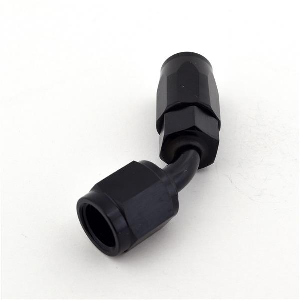 Universal AN-4 45 Degree Swivel Hose End Black