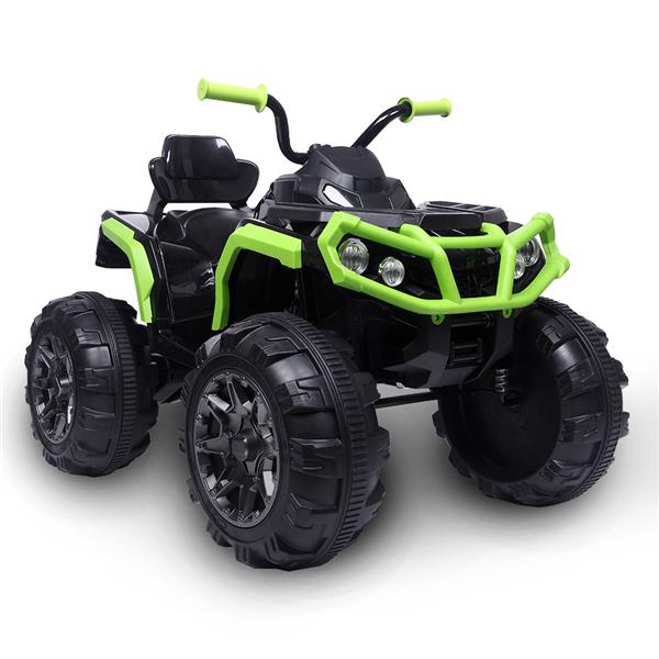 Upgraded LZ-906 ATV Double Drive Children Car with 45W*12 12V7AH*1 Battery without Remote Control Black and green