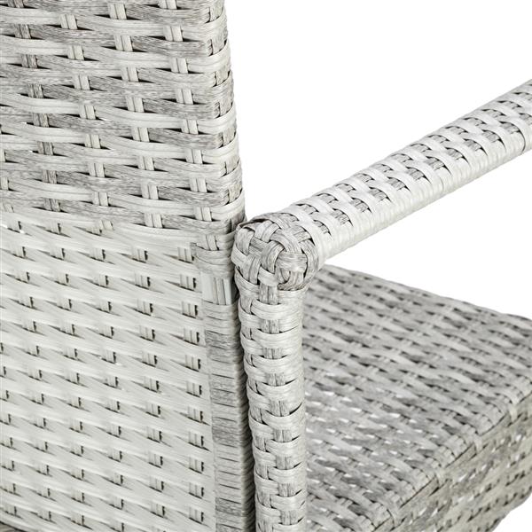 2pcs Thick Tube High Bar Chair Gray