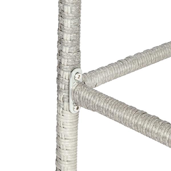 2pcs Thick Tube High Bar Chair Gray