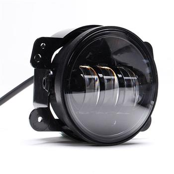 2pcs 4\\" 30W 6-LED 6500K White Light IP67 Die-cast Aluminum Fog Lamps for Jeep Black