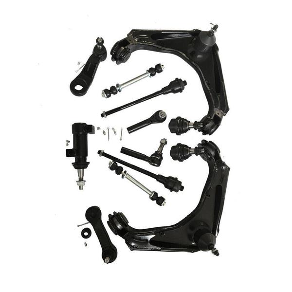 13pcs Control Arm Ball Joint Sway Bar Pitman Idler Arm Tie Rod End For Chevy GMC