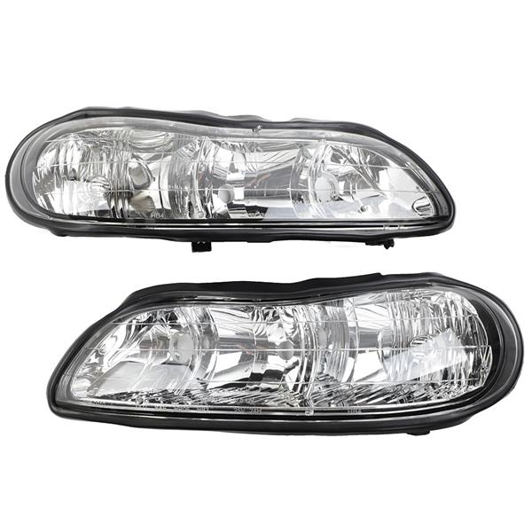 Headlights Headlamps For 04-05 Chevy Classic 97-03 Malibu Factory Style Chrome