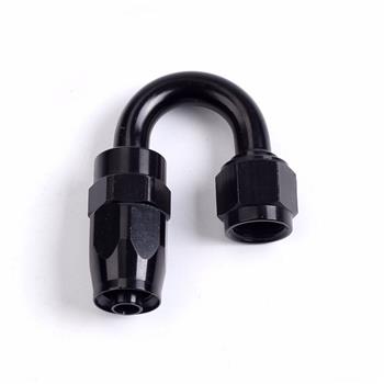 Universal AN-6 180 Degree Swivel Hose End Black