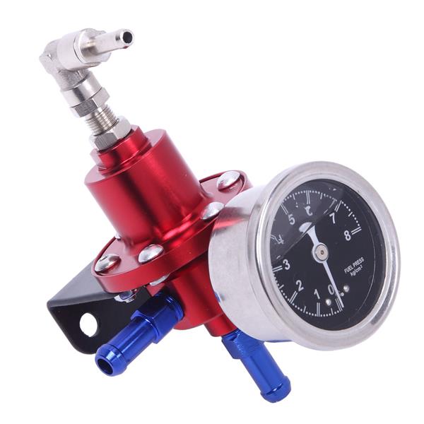 Fuel Pressure Regulator with Kpa Oil Gauge Kit Red