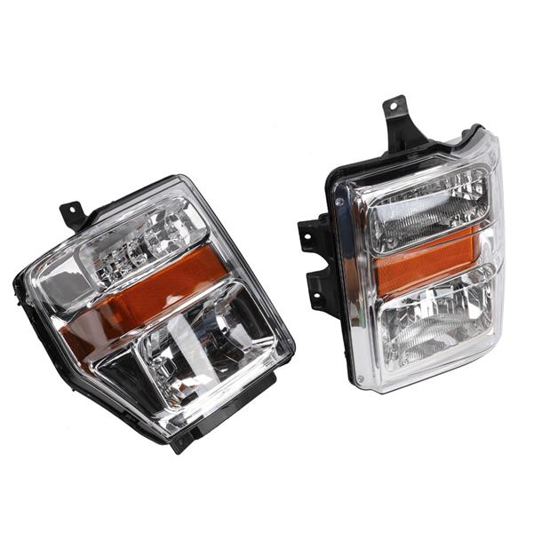 2pcs Front Left Right Headlights for Ford F-250 Super Duty/F-350 Super Duty/F-450 Super Duty/F-550 S