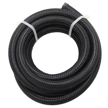 8AN 10-Foot Universal Stainless Steel Braided Fuel Hose Black