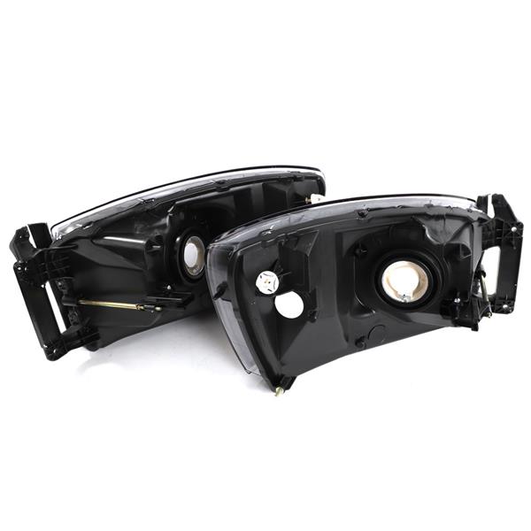 2pcs Front Left Right Headlights for Dodge RAM 1500 2006-2008/Dodge RAM 2500 3500 2006-2009 Black