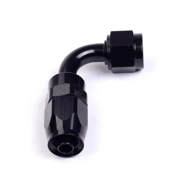 Universal AN-8 90 Degree Swivel Hose End Black