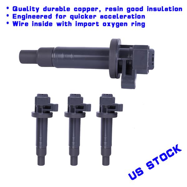 4pcs Ignition Coils for 2000-2002 CHEVROLET Prizm Pontiac Vibe 1.8L 2003-2008 PONTIAC  2000-2008 TOY