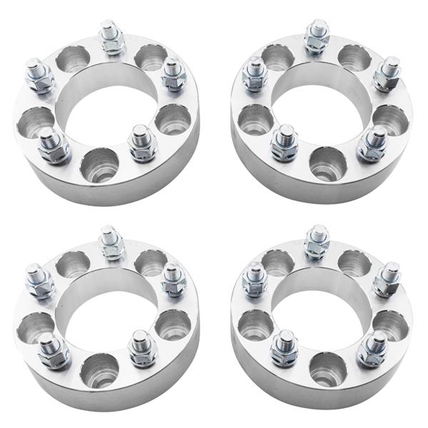 2pcs Professional Hub Centric Wheel Adapters for Jeep Wrangler TJ YJ XJ KJ KK ZJ MJ 1955-2014 Silver