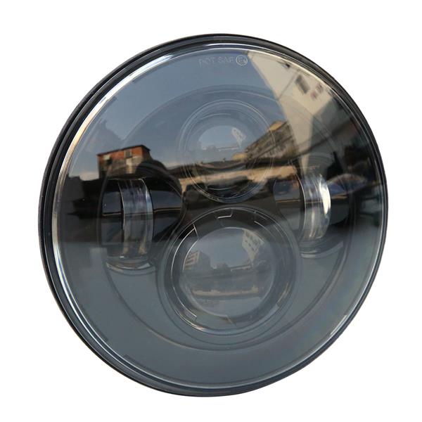 7" 6500K White Light IP67 Waterproof LED Headlight for Vehicles Black