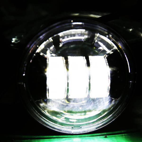 2pcs 4.0" 30W 6-LED 6500K White Light IP67 Die-cast Aluminum Day Light Fog Lamps for Jeep Black 