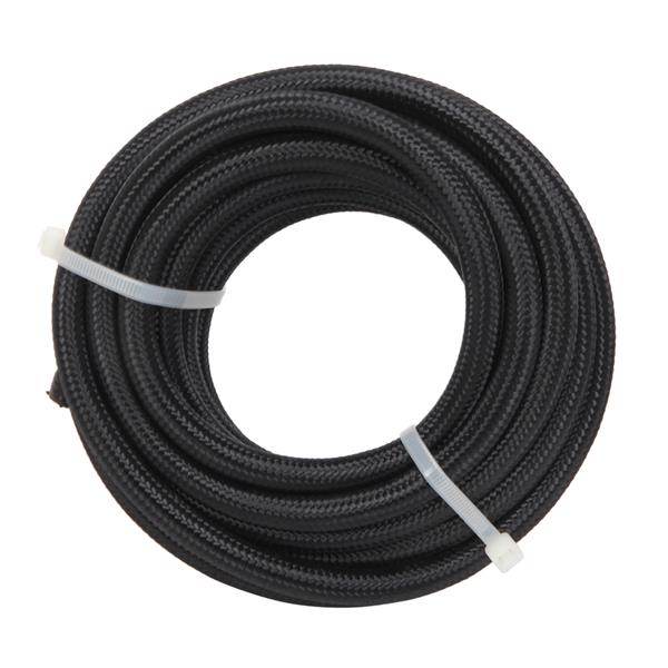 4AN 20-Foot Universal Black Fuel Pipe   10 Black Connectors