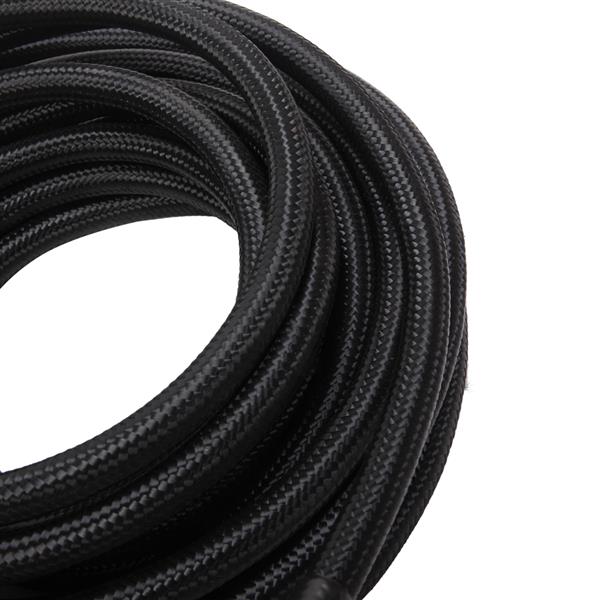 4AN 20-Foot Universal Black Fuel Pipe   10 Black Connectors