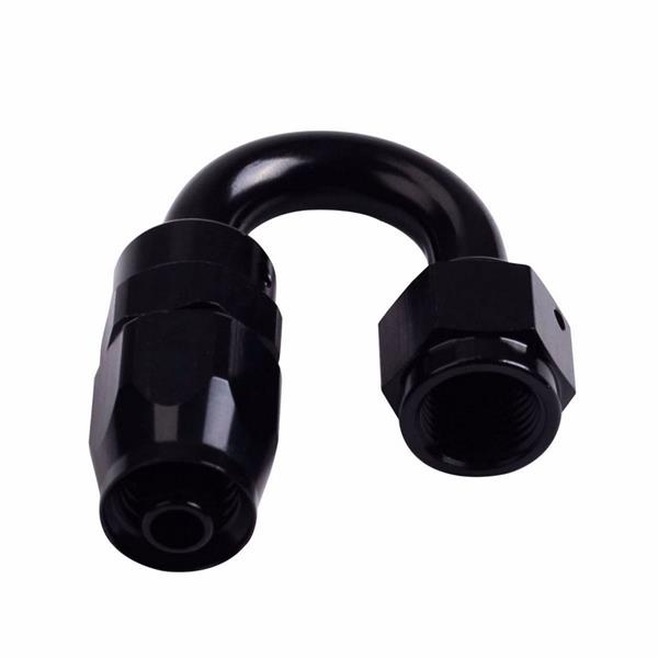 Universal AN-6 180 Degree Swivel Hose End Black