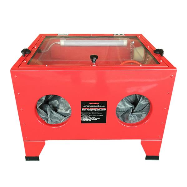 25 Gallon Bench Top Air Sandblasting Cabinet Sandblaster Blast Large Cabinet Red