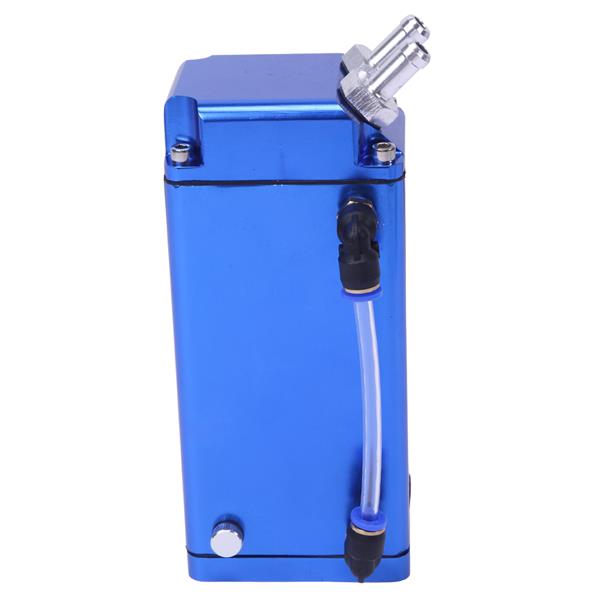 750ml Cylinder Aluminum Square Engine Oil Catch Can Tank Blue