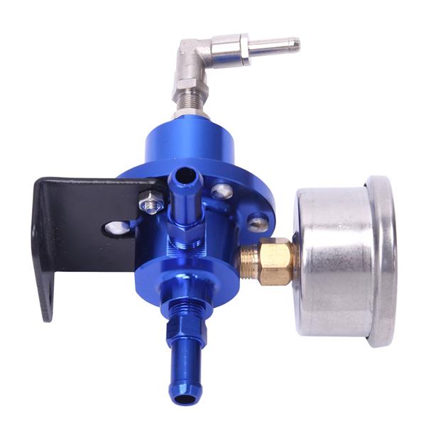 Fuel Pressure Regulator with Kpa Oil Gauge Kit Blue