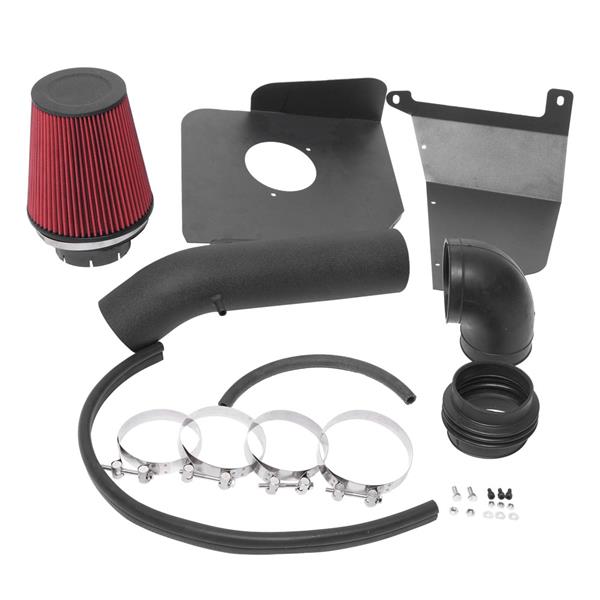 3.5" Intake Kit Black Wrinkle   Red Filter Suitable For GMC / Chevrolet / Cadillac 2007-2008 V8 4.8L / 5.3L / 6.0L / 6.2L Black