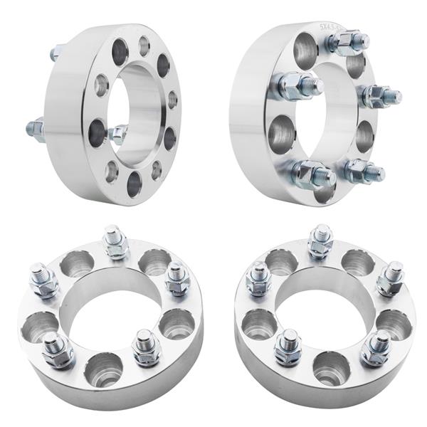 2pcs Professional Hub Centric Wheel Adapters for Jeep Wrangler TJ YJ XJ KJ KK ZJ MJ 1955-2014 Silver