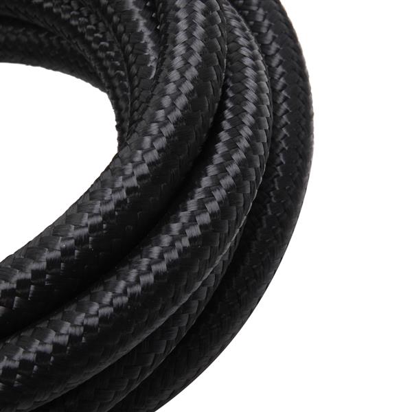 8AN 10-Foot Universal Stainless Steel Braided Fuel Hose Black