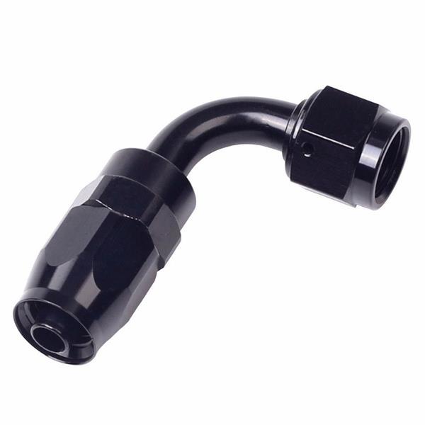 Universal AN-8 90 Degree Swivel Hose End Black