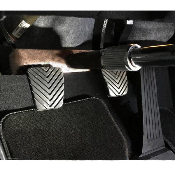 Vehicle Clutch and Brake Pedal Lock Silver & Black