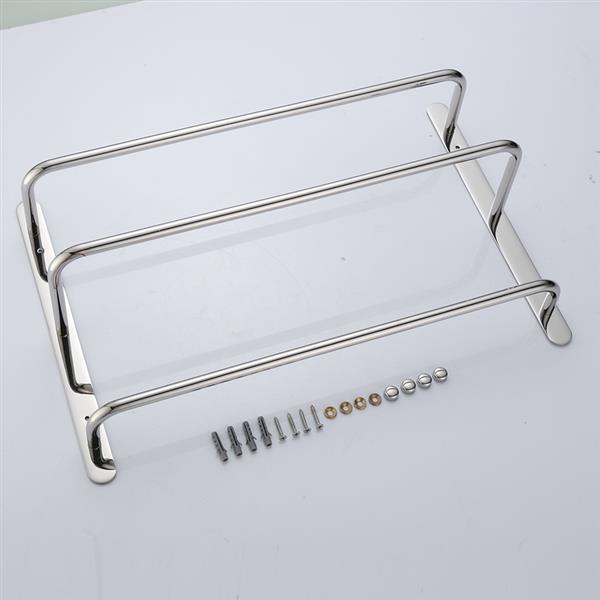 304 Stainless Steel Hand Polishing Finished Three Stagger Layers  Towel Bars Towel Rack Wall Mounted Multilayer Bathroom Accessories 23.62 inch bars KJWY003YIN-60CM