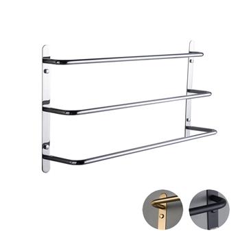 304 Stainless Steel Hand Polishing Finished Three Stagger Layers  Towel Bars Towel Rack Wall Mounted Multilayer Bathroom Accessories 23.62 inch bars KJWY003YIN-60CM