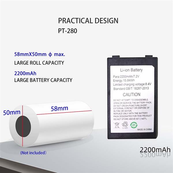 Gainscha PT-280 Steady-Selling Mobile Printer Bluetooth Printer 58mm Receipt Printing 