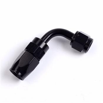 Universal AN-8 90 Degree Swivel Hose End Black