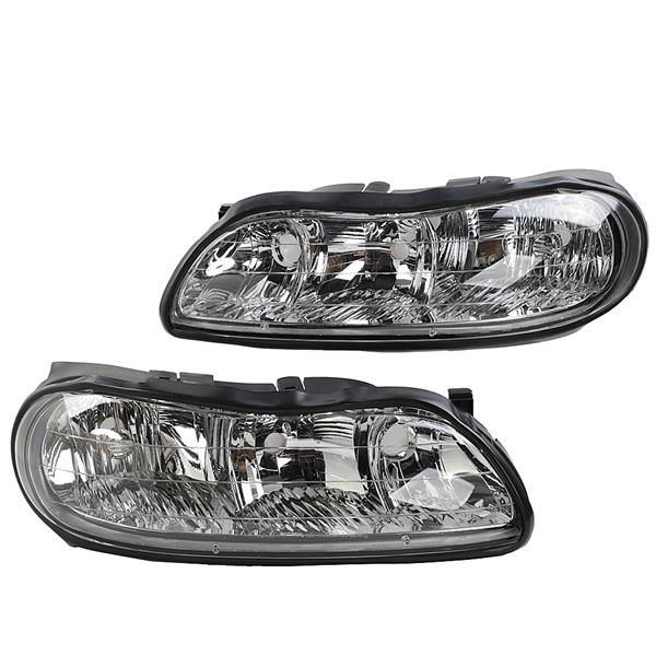 Headlights Headlamps For 04-05 Chevy Classic 97-03 Malibu Factory Style Chrome