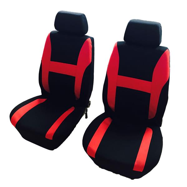 12pcs General Seasons 5 Seats Car Seat Covers Set Red & Black