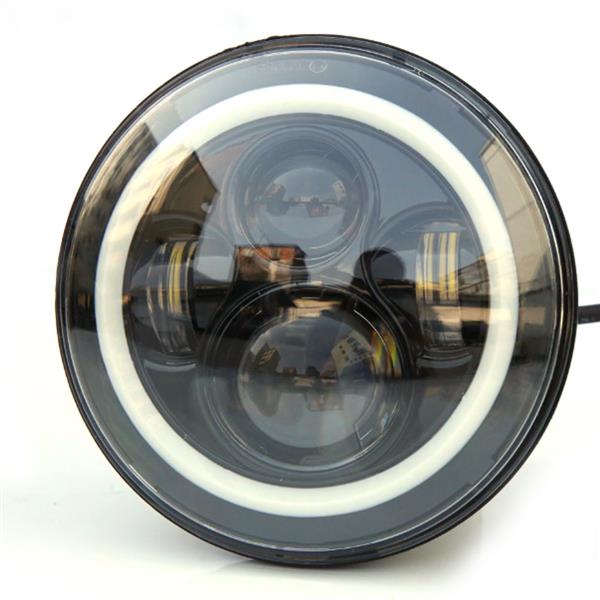 7" 6500K White Light IP67 Waterproof LED Headlight with Built-in Drive for Vehicles 