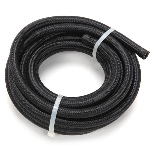 4AN 20-Foot Universal Black Fuel Pipe   10 Black Connectors