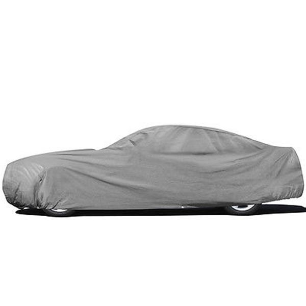 Weatherproof PEVA Car Protective Cover with Reflective Light Silver Gray XXL