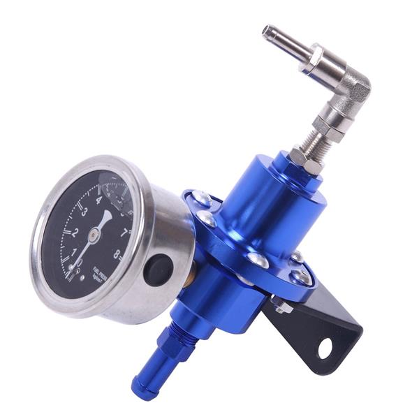 Fuel Pressure Regulator with Kpa Oil Gauge Kit Blue