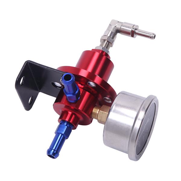 Fuel Pressure Regulator with Kpa Oil Gauge Kit Red