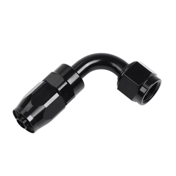 Universal AN-8 90 Degree Swivel Hose End Black