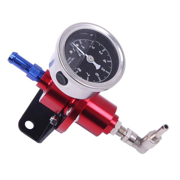 Fuel Pressure Regulator with Kpa Oil Gauge Kit Red