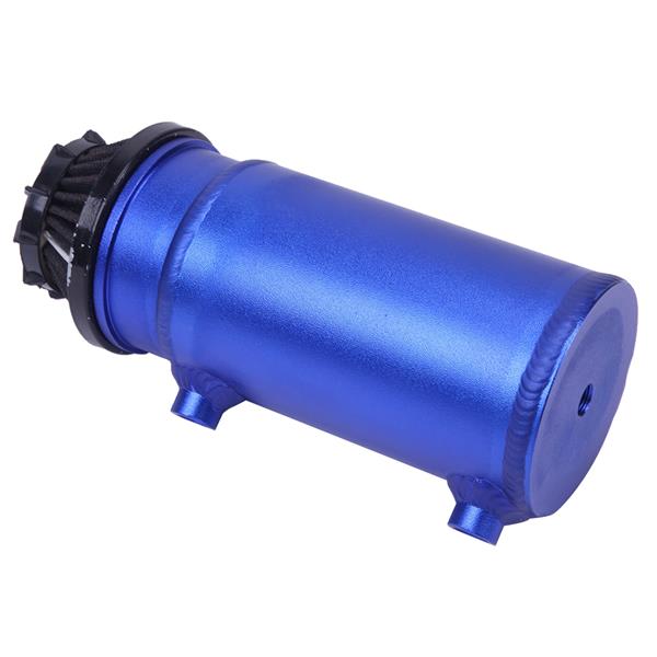 140mL Round Oil Catch Tank Double hole Oil Catch Tank with Air Filter Blue