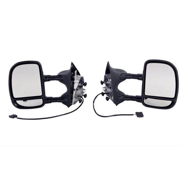 For 99-07 Ford F350 Super Duty Towing Mirror Power Operation Glass Left+Right
