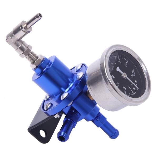 Fuel Pressure Regulator with Kpa Oil Gauge Kit Blue