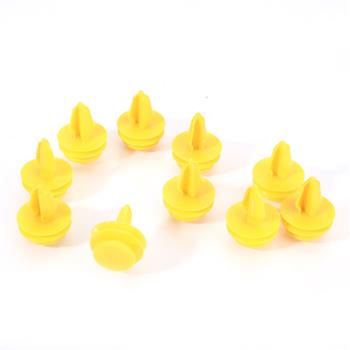 10pcs High-Strength Plastic Push Type Door Trim Liftgate Panel Clips OEM 6502991 Yellow