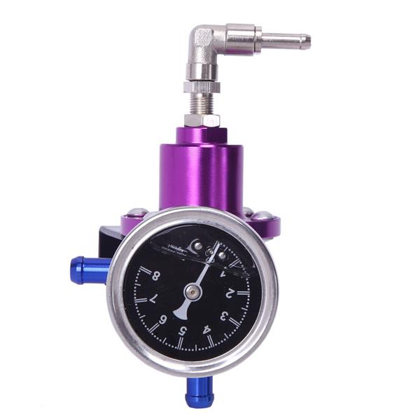 Fuel Pressure Regulator with Kpa Oil Gauge Kit Purple