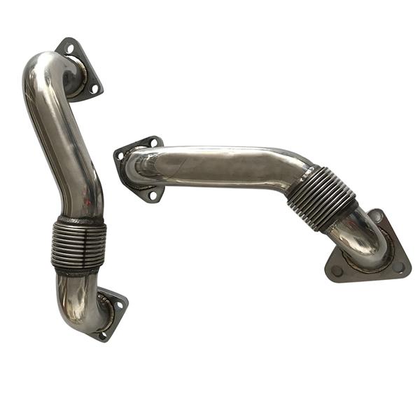 Exhaust Manifold Heavy Duty Up Pipes & Gasket Kit For 2001-2004 GMC Chevy Duramax Diesel 6.6L