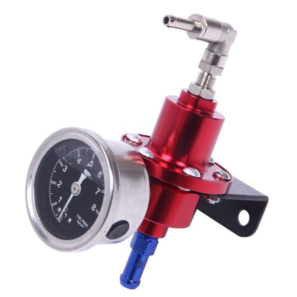 Fuel Pressure Regulator with Kpa Oil Gauge Kit Red