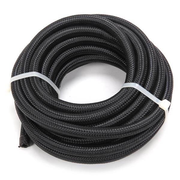 4AN 20-Foot Universal Black Fuel Pipe   10 Black Connectors