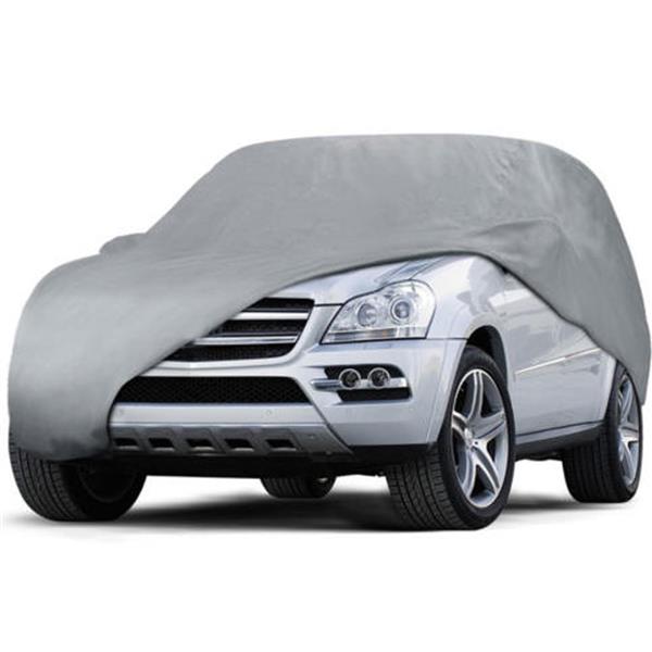 Weatherproof PEVA Car Protective Cover with Reflective Light Silver Gray YL